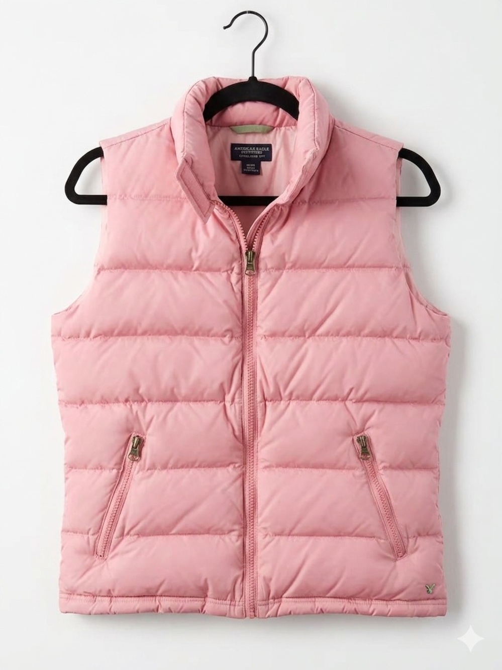American Eagle Outfitters Light Pink Quilted Puffer Vest